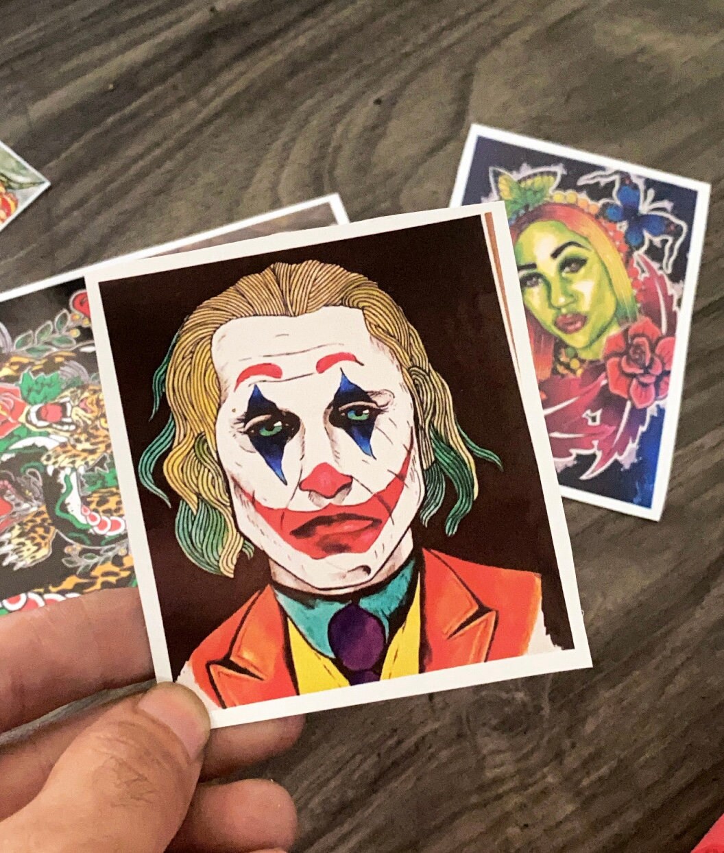 Stickers joker hand drawn custom stickers glossy art Etsy