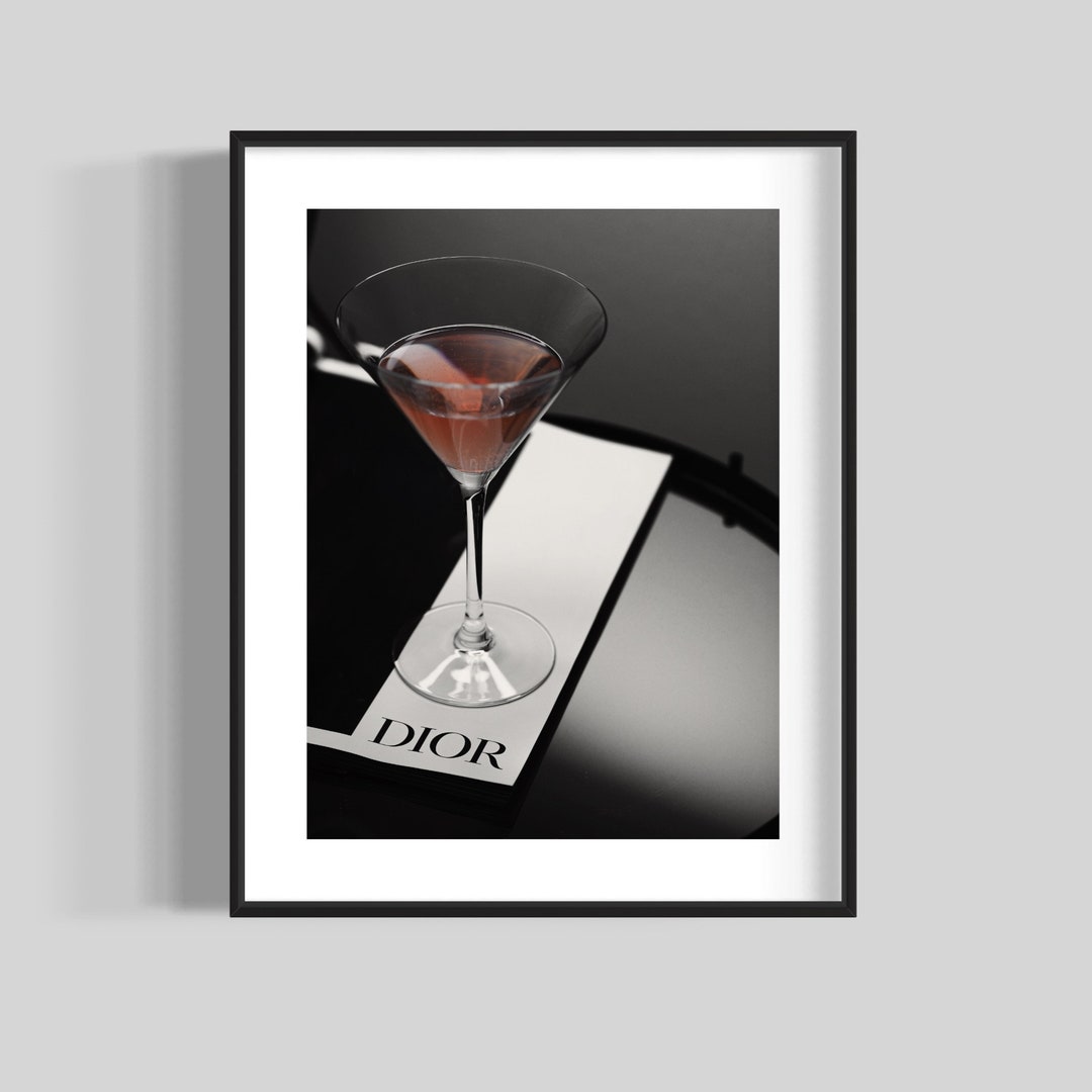 Fashion Martini Poster, Bar Cart Poster, Luxury Fashion Poster