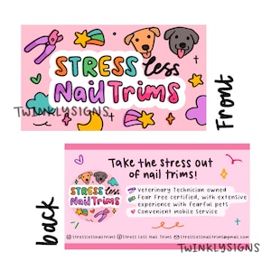 Custom Cute Hand-Drawn Business Card/Thank You Card | Twinklysigns logos image 9