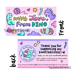 Custom Cute Hand-Drawn Business Card/Thank You Card | Twinklysigns logos image 8