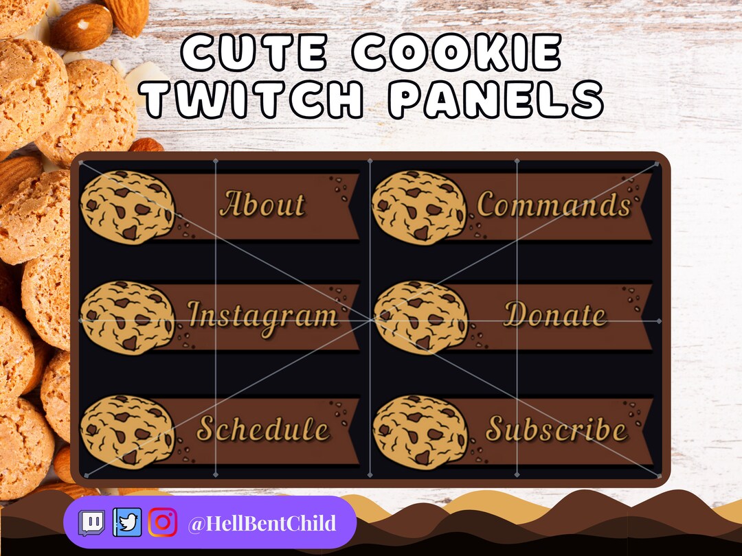 24 Cute Cookie Twitch Panels Twitch Panels / Cookie Twitch Panels