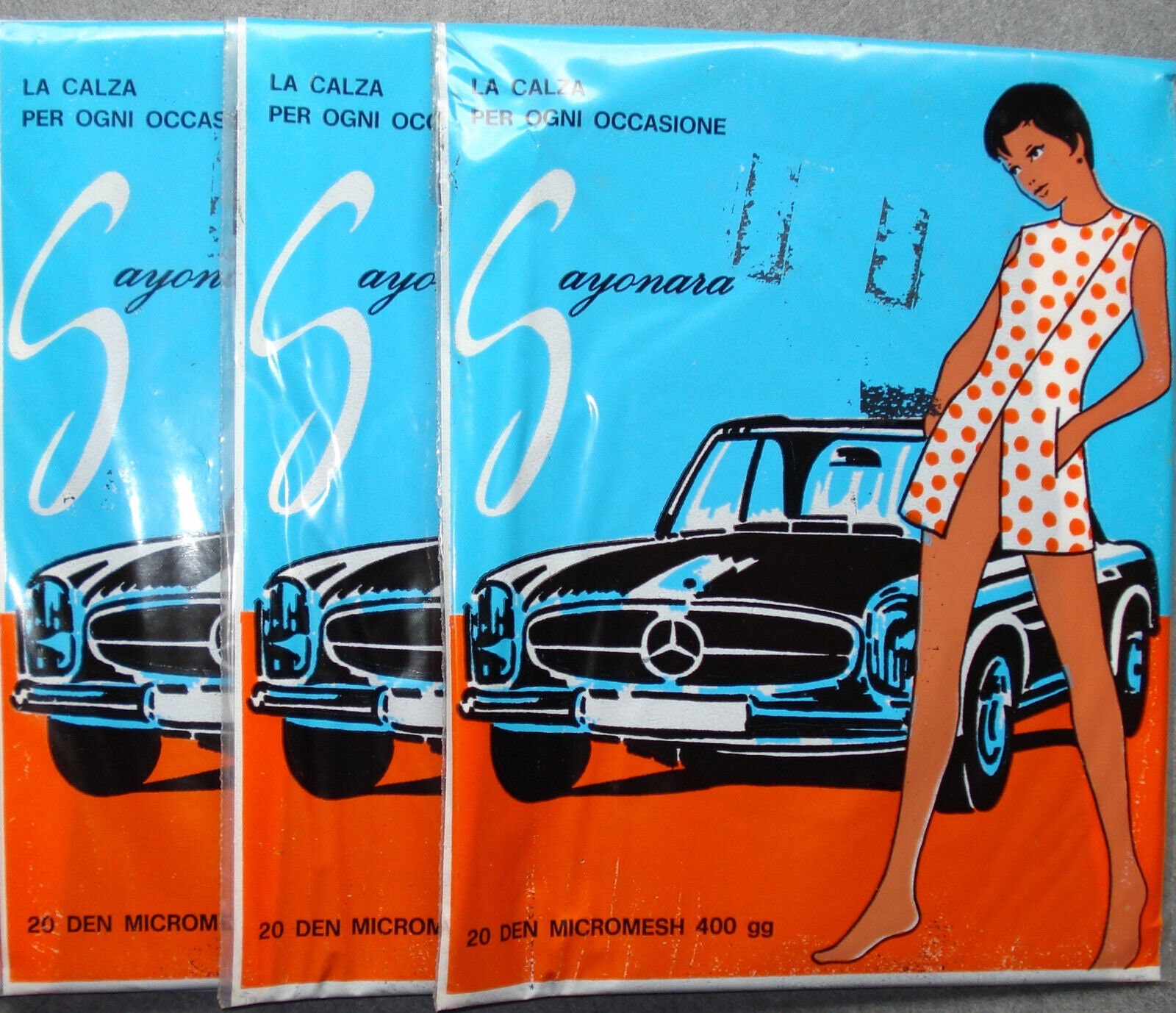ITALY Vintage Nylon Stockings RHT Velate Opche 20 Denier With italy-vintage-nylon-stockings-rht-velate-opche-20-denier-with