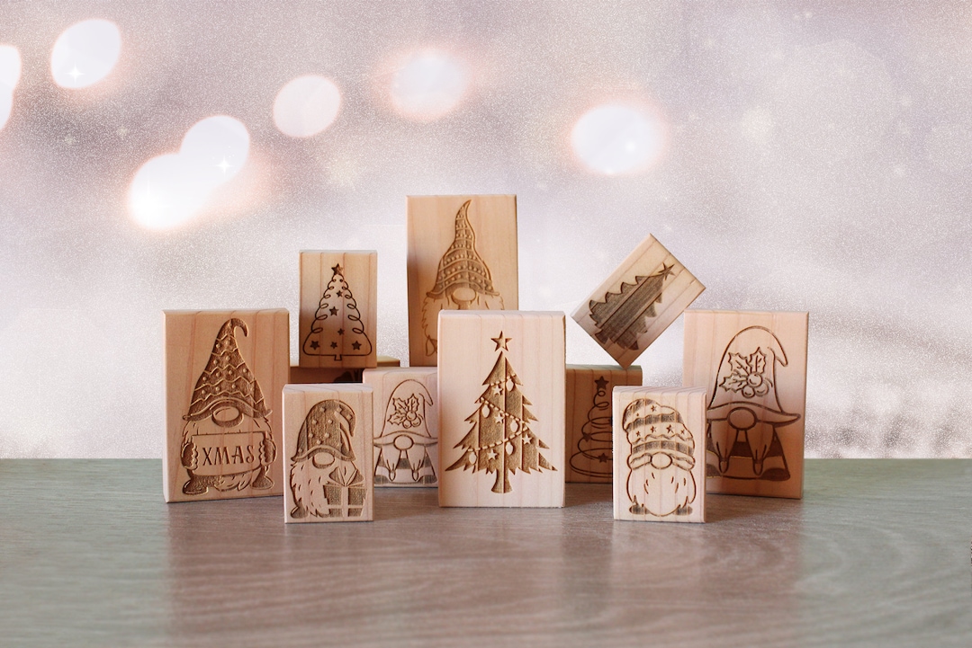 Christmas Rubber Stamps Holiday Rubber Stamp Christmas Craft Stamp