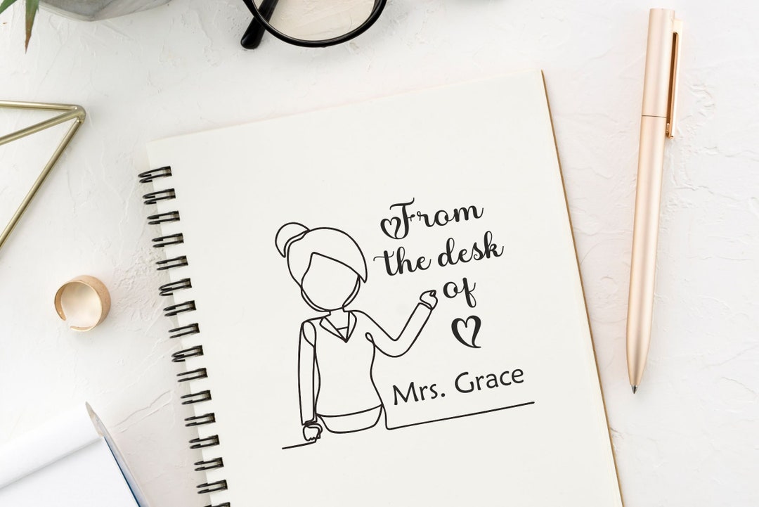 Teacher Library Stamp Teacher Book Stamp Teacher Gift Personalized