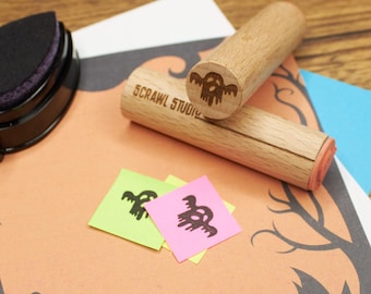 Ghost Rubber Stamp, Spooky Halloween Stamp