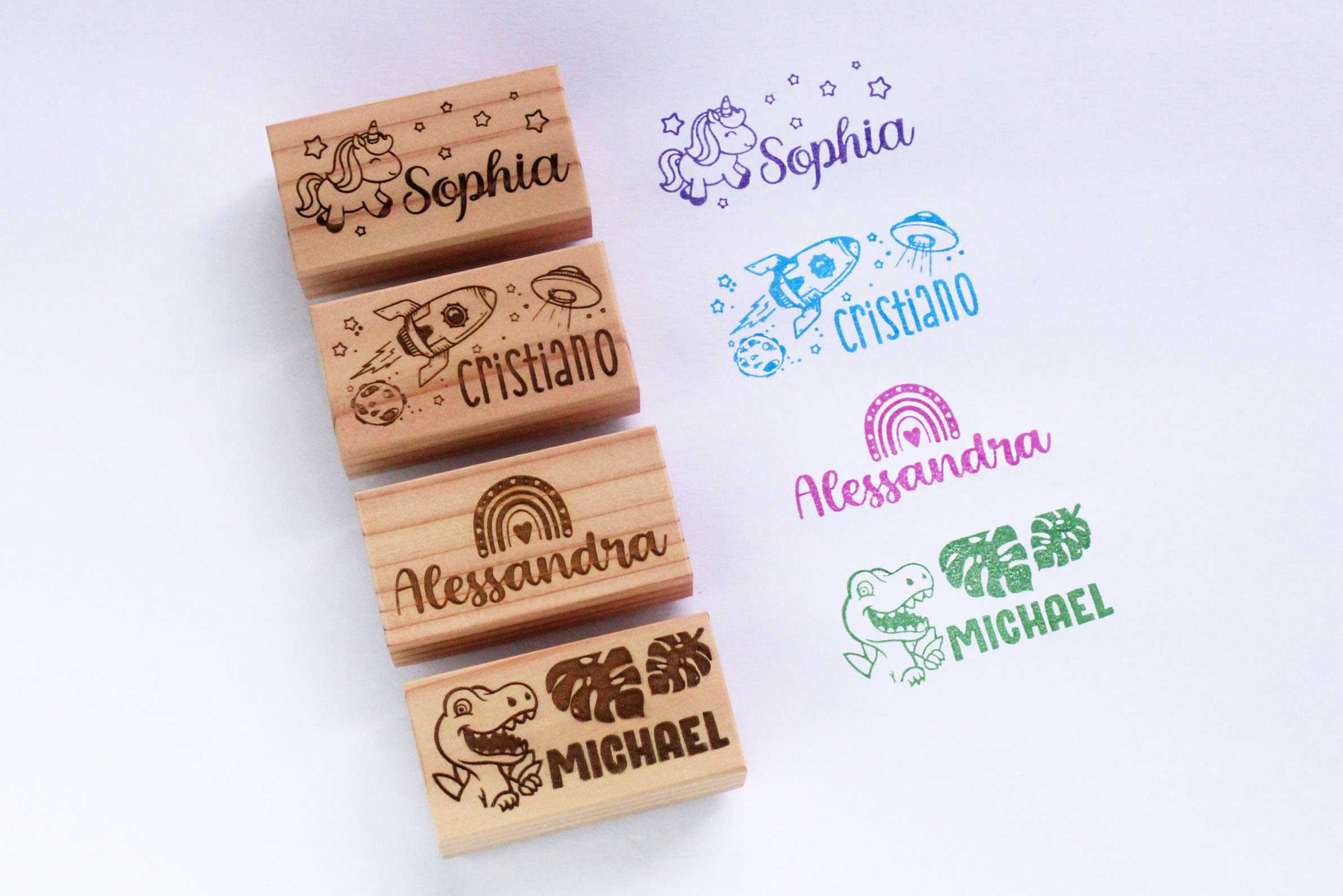 Kids Clothing Labels Stamp and Fabric Ink for Daycare or Camp, Children's  Name Clothes Stamp, Custom Fabric Stamp for Kid's Clothes CS-10368 