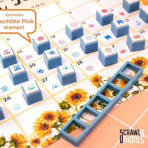 Haarnadel | Planer Stempel | Bullet Journal Stempel | Kalender Stempel | Ministempel | Druckknopf Stempel