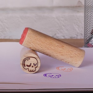 Totenkopf Stempel, Halloween Stempel, Peg Stempel, Halloween Motiv