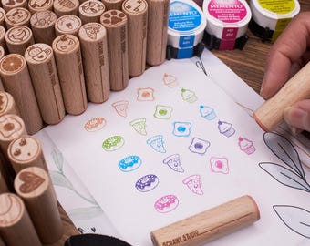 Mini Stamp - Mini Rubber Stamp- Peg Stamp