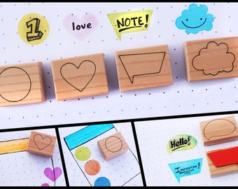 Plannerstempel | Bullet Journal-stempel | Ambachtelijke stempels | Geometrische figuurstempels | Wolkenstempels | Notitiestempels