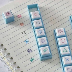 Choix de pochitto | Timbre de planificateur | Tampon Bullet Journal | Timbre calendrier | Mini-timbre | Tampon bouton-poussoir
