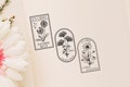 Custom library stamp | Flower ex libris stamp |  Personalized flower Book stamp | Blumen Stempel | Library stamp personalized | Perfect Gift product logo