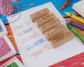 Personalized Kids Name Stamp – Custom Child’s Stamp for Clothing and School Supplies