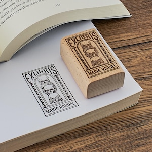 Timbro Ex Libris con teschio di Halloween / Timbro per biblioteca con scheletro personalizzato / Regalo perfetto / Biblioteca Gothic Dark Academia