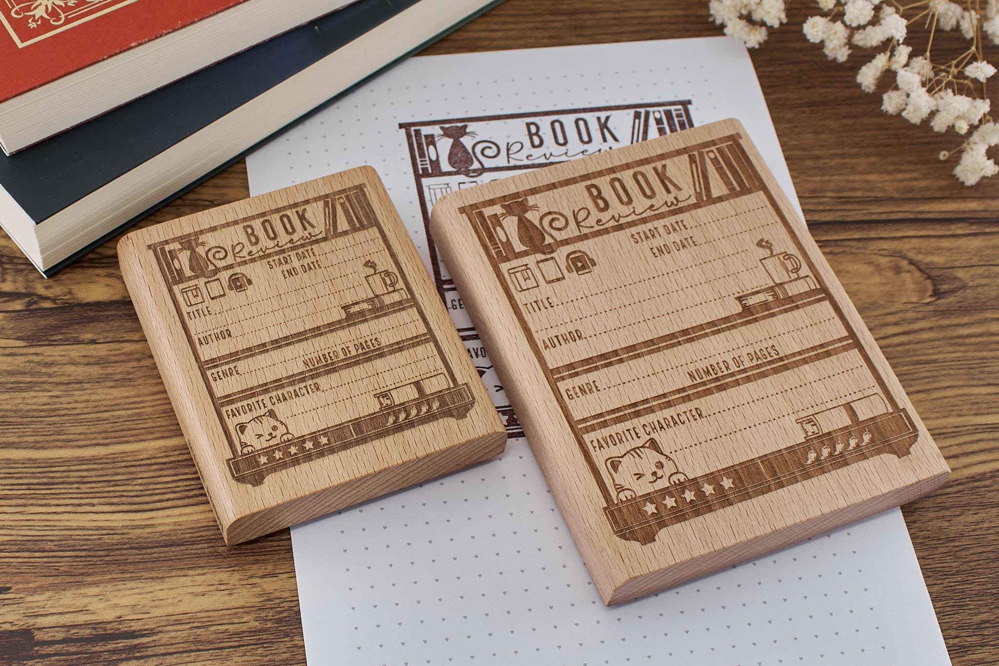 Book Review Stamps for Journals | Reading Log & Book Rating Stamp Set | Planner & Book Club Tracker