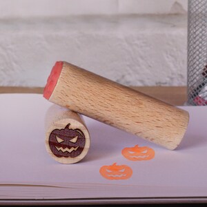 Pumpkin Rubber Stamp, Halloween Spooky rubber stamp, Peg Stamp