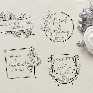 Timbro di matrimonio personalizzato / Timbro con indirizzo di ritorno moderno / Futuro signor e signora / Timbro personalizzato per invito a nozze / Regalo perfetto
