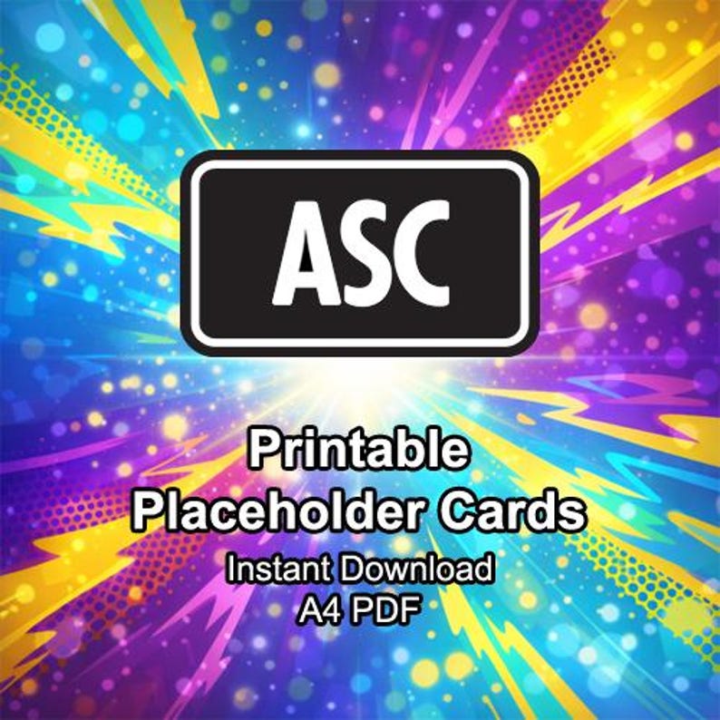 Pokémon TCG – Ascended Heroes Master Set Placeholder Cards (printable ...