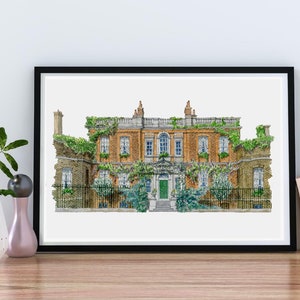 Bridgerton Inspired House Art Print. Wall Art. Poster Print, 2 Sizes. Bridgerton Fan Art.