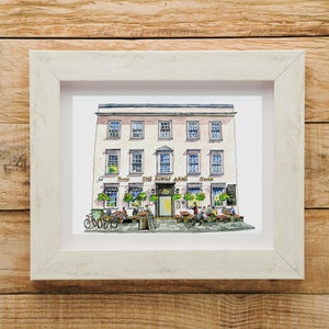 The King's Arms Oxford Pub Print Wall Art Oxford University Giclee Print Architectural Illustration Pub Portrait Wall Decor Gift