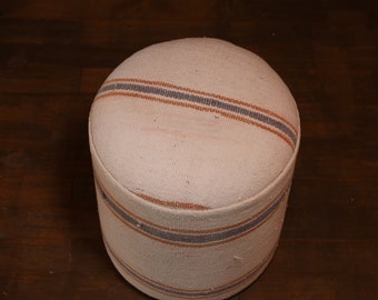 Turkish Pouf, Tribal Pouf, kilim pouf, Ottoman Pouf, Round Pouf, Baho decor, Nomad decor, , Authentic Pouf, Rug Pouf, vintage  pouf