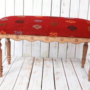 Ottoman Stool, Coffee Table, Rug kilim stool, coffe table decor, Ottoman Bench, Vintage Stool, Baho Deco, tribal furniture,antique furniture