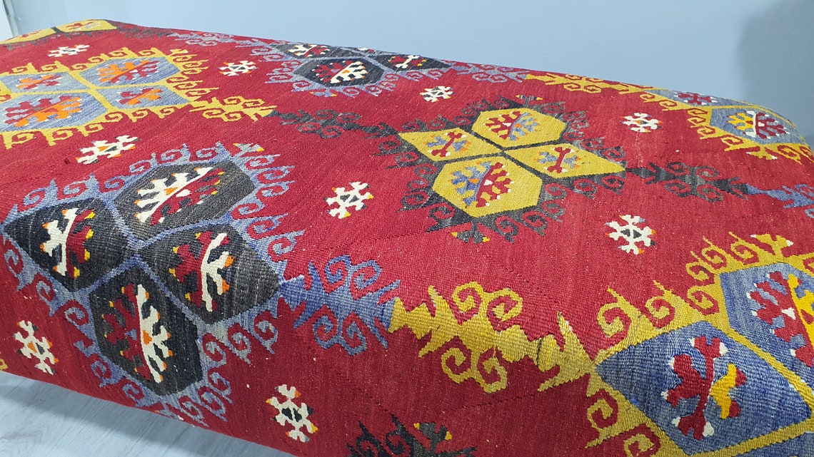 Kilim Ottoman Ottoman Coffee Table Kilim Bench Ottoman Etsy