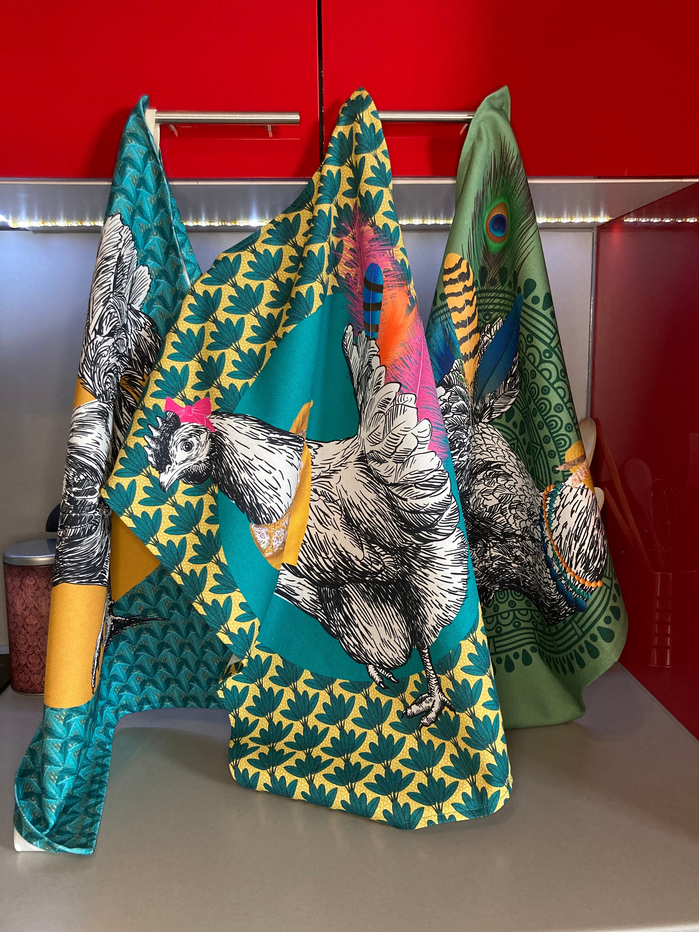 Torchons Coq & Poules