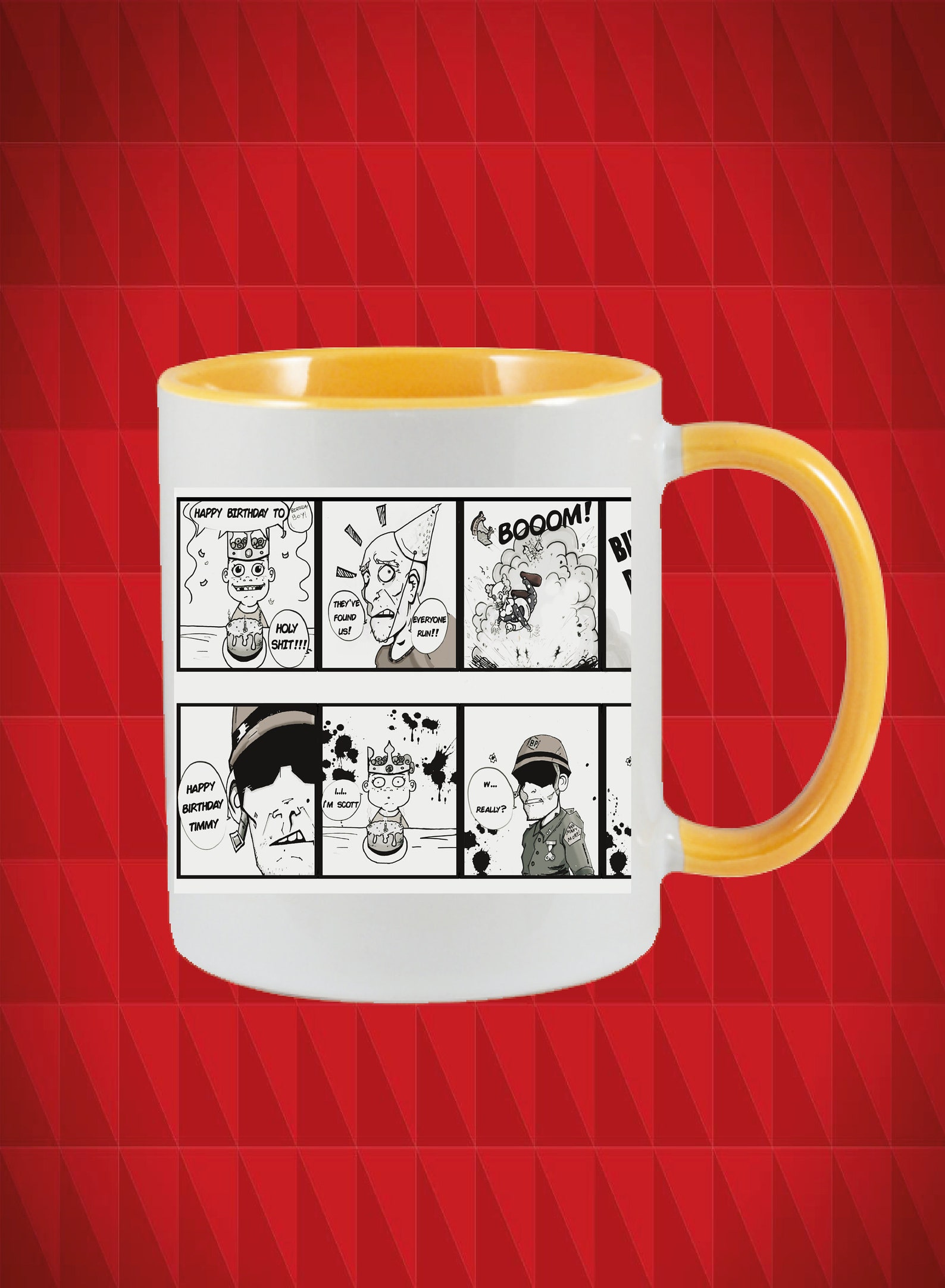 Mug / Cup / Drink / Comic Strip / Comic Style / Comic Art / Etsy