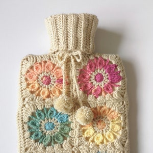 Crochet Hot Water Bottle Cover Pattern UK Terms image 1