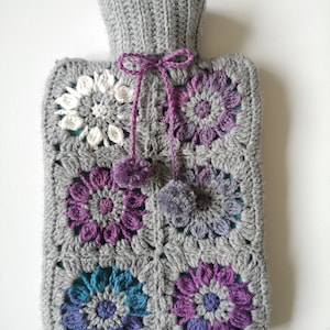 Crochet Hot Water Bottle Cover Pattern UK Terms image 2