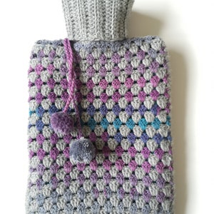 Crochet Hot Water Bottle Cover Pattern UK Terms image 4