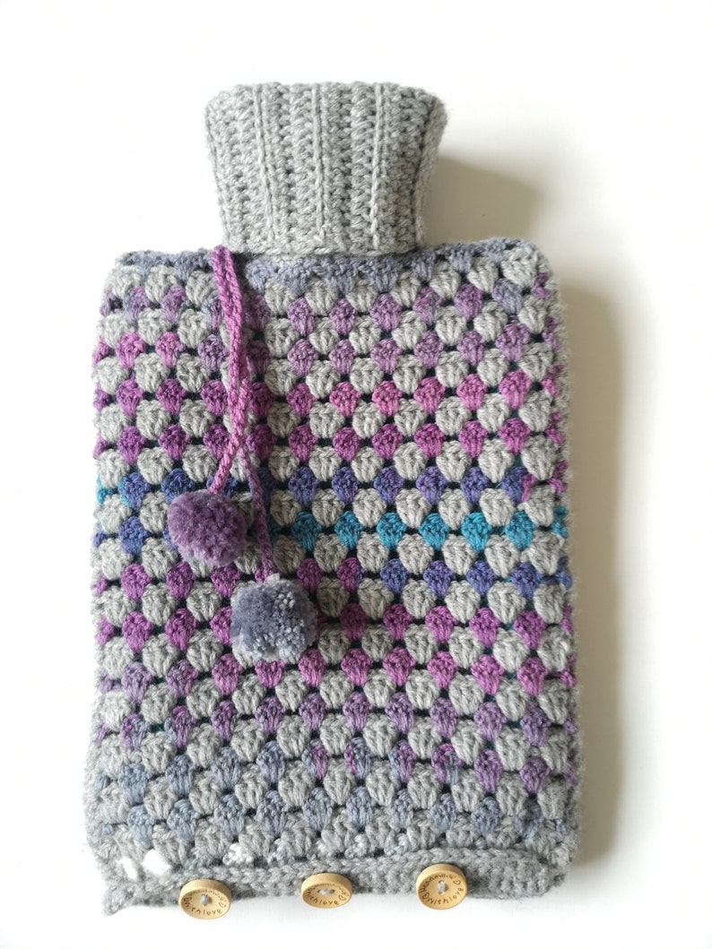 Crochet Hot Water Bottle Cover Pattern UK Terms image 4