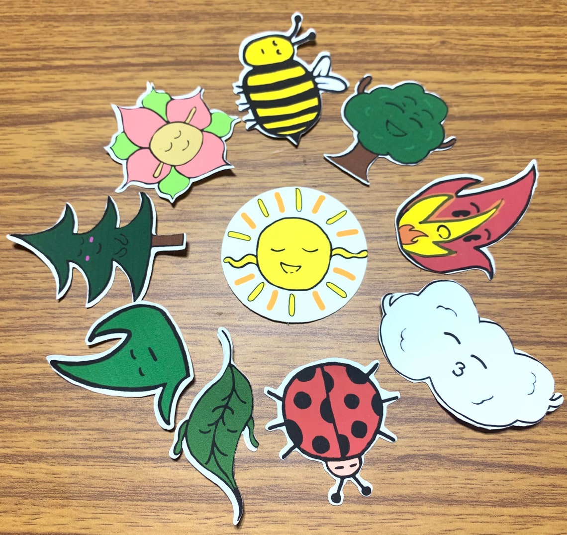 Pegatinas de naturaleza linda / 10 Pack Etsy