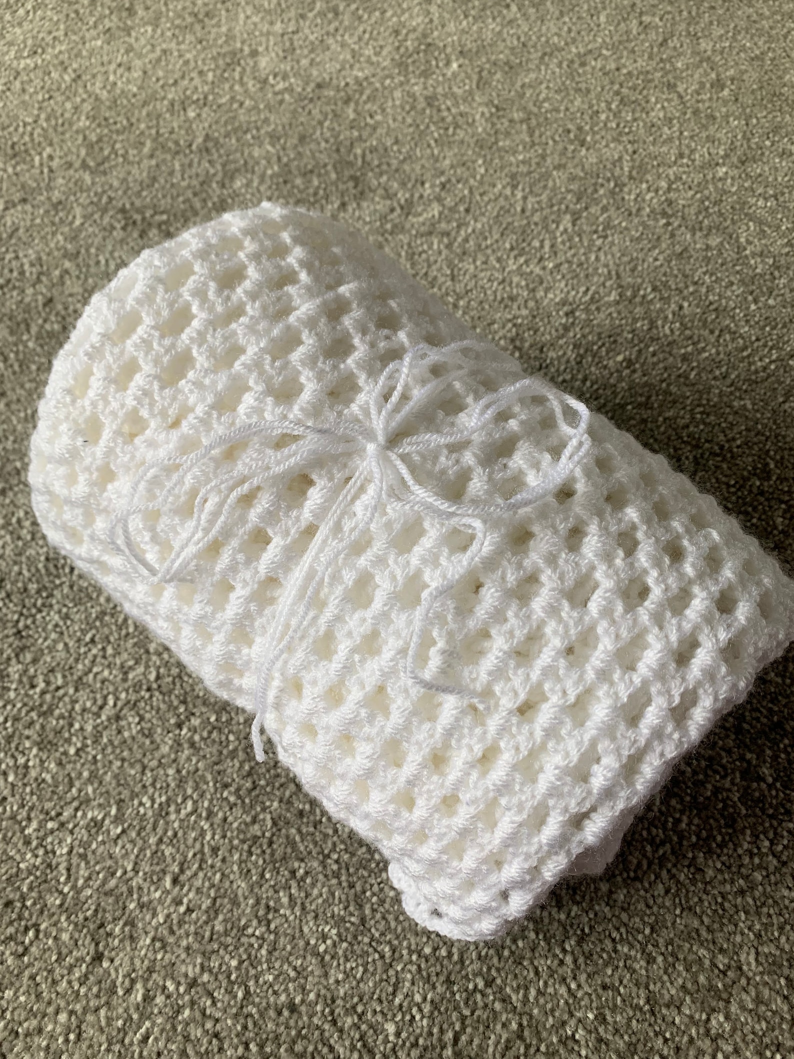 Christening/baby blanket in white Etsy