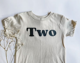 Second Birthday "TWO" Toddler T-shirt