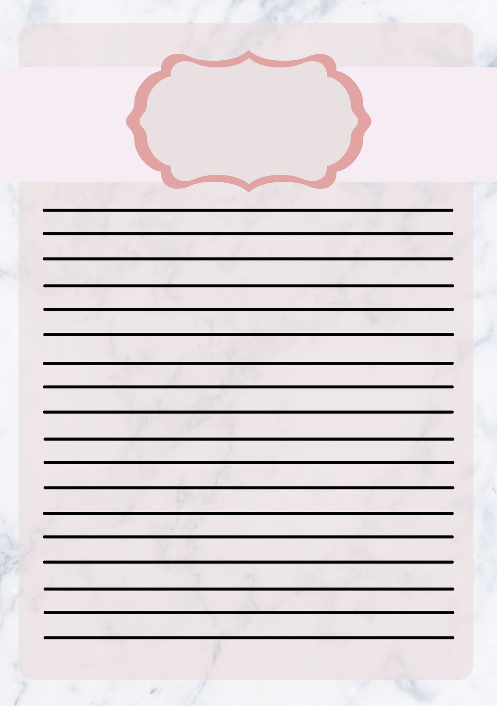 A5 Printable Notepad Plain / Customise | Etsy