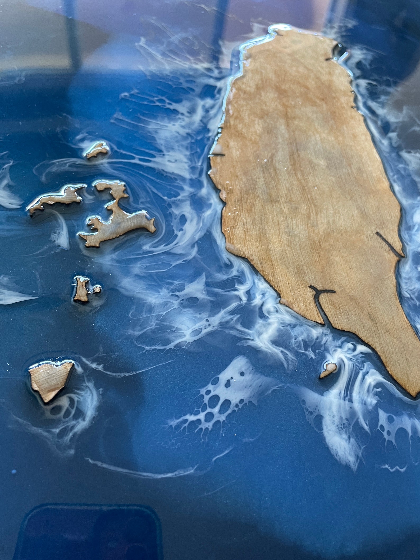 Epoxy Wood Ocean Art/taiwan/wall Art Etsy