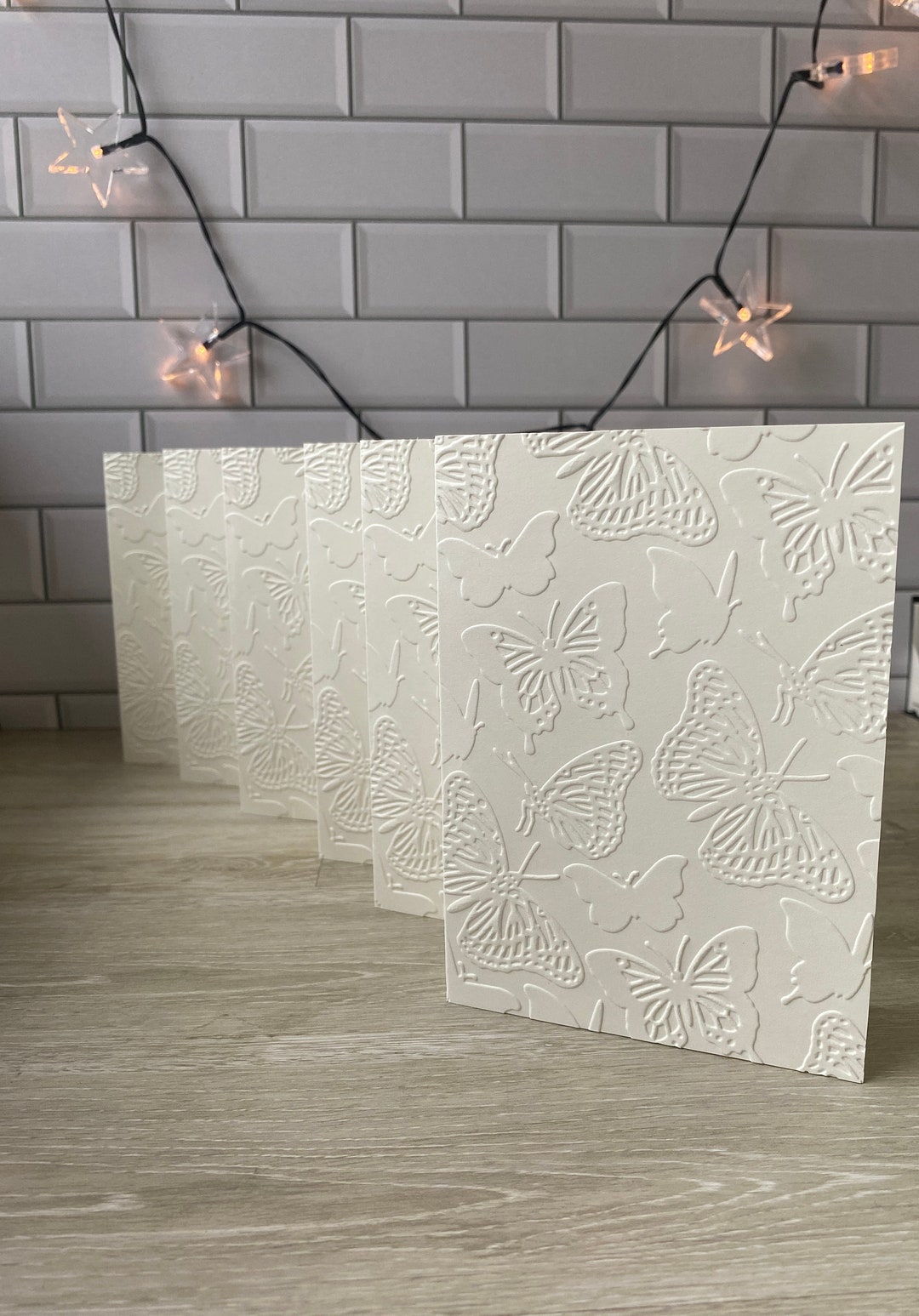 Embossed Card Set, Embossed Butterfly Notecard Set, Embossed Card Set