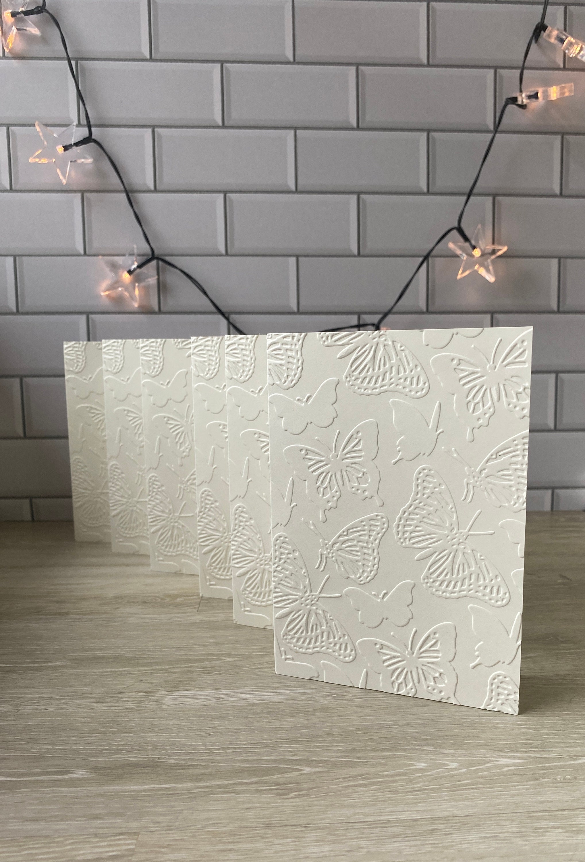 Embossed Card Set, Embossed Butterfly Notecard Set, Embossed Card Set, Blank Butterfly Notecards