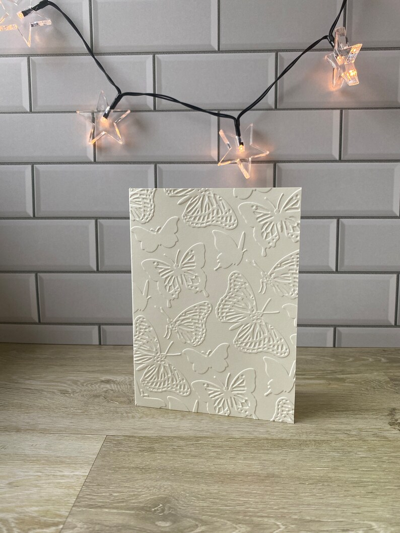 Embossed Card Set, Embossed Butterfly Notecard Set, Embossed Card Set