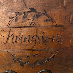 Custom Personalized Engraved Rustic Rough Cut Wooden Decorative Cutting Board  Wedding Gift/Housewarming/Gift/Rustic Style/Farmhouse Style