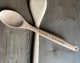 Personalized Engraved Wooden Spoon/Custom Engraved Wooden Spoon