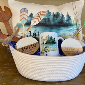 Lake House Theme Valet Tray - PU Leather Desktop Organizer, Catchall Tray For Keys, Watches, Phone - View #9