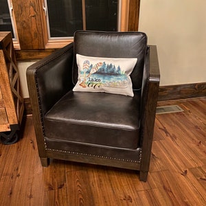 Personalized Lake Pillow 12x18