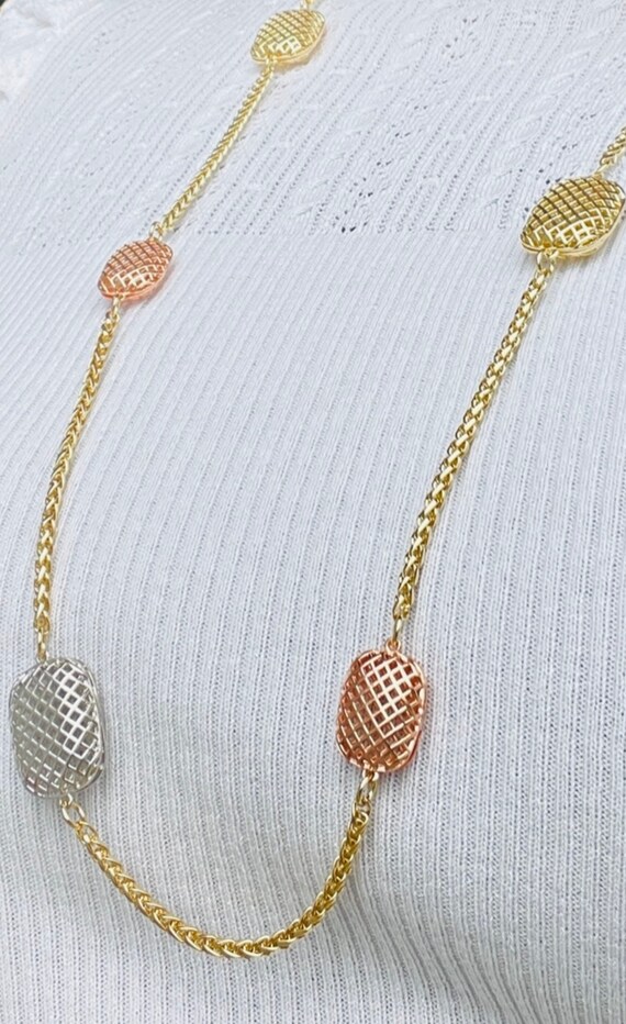Long Motif Necklace 18k Gold Plated 