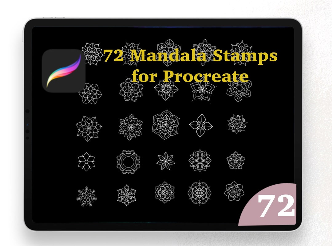 Procreate Mandala Tattoo Stamps 72 Stamps, Procreate Brush, Procreate ...