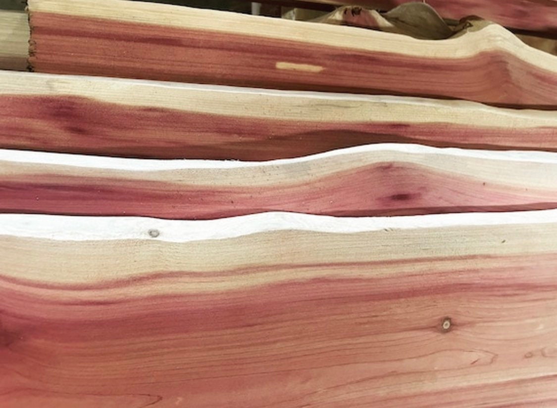 20 21 Wide Live Edge Aromatic Eastern Red Cedar Planks Boards Etsy
