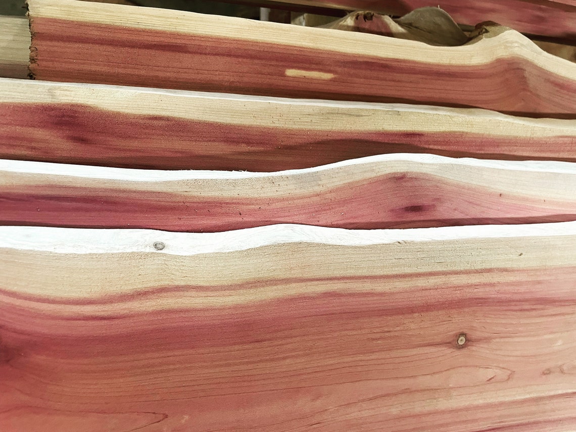 56 Wide Eastern Red Cedar Planks Boards Live Edge Etsy