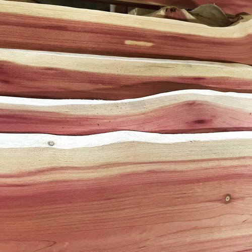 56 Wide Eastern Red Cedar Planks Boards Live Edge Etsy
